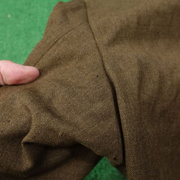 VINTAGE JACKET MANS WOOL SERGE OLIVE DRAB K 6628 1955 50s COAT 36 L NEEDS REPAIR - Picture 9 of 16